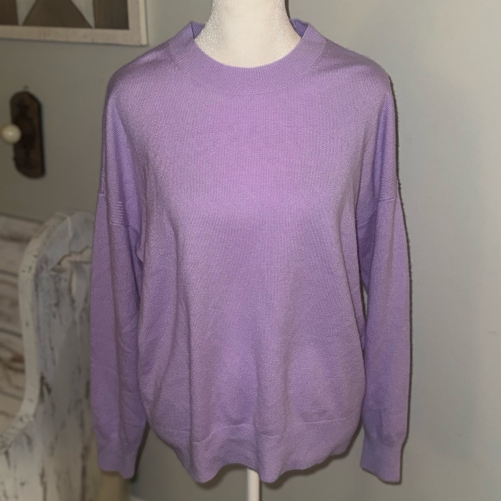Madewell cashmere Women's Lilac Crew Neck Sweater SO SOFT!!